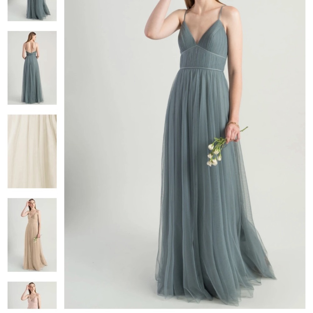 Jenny Yoo | Ali bridesmaid dress | color: Mayan blue | size: 8